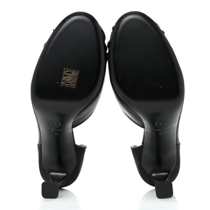 Chanel Satin Strass CC Pumps 41 Black 5 of 8