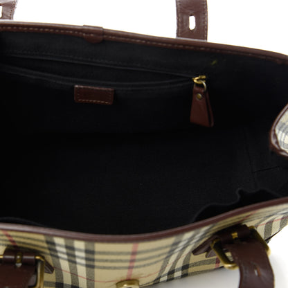 Burberry Haymarket Check Buckle Satchel Chocolate 5 of 11