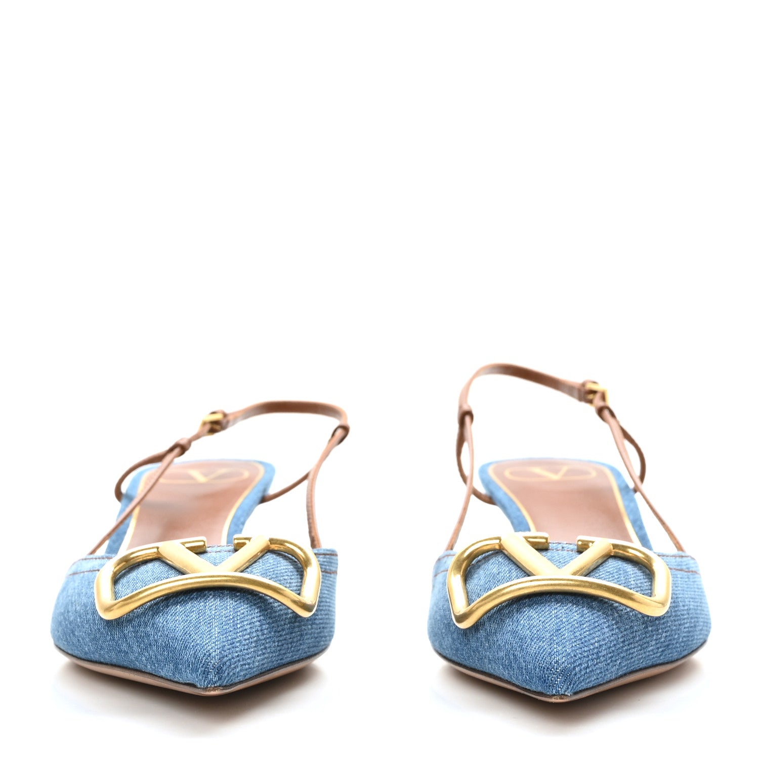 Valentino Garavani Denim Vlogo Slingback 40mm Pumps 39.5 Denim Selleria 2 of 8