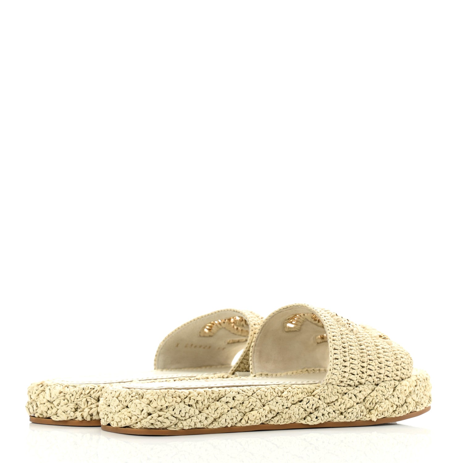 Chanel Cord Braided CC Mules 35 Light Beige 4 of 9