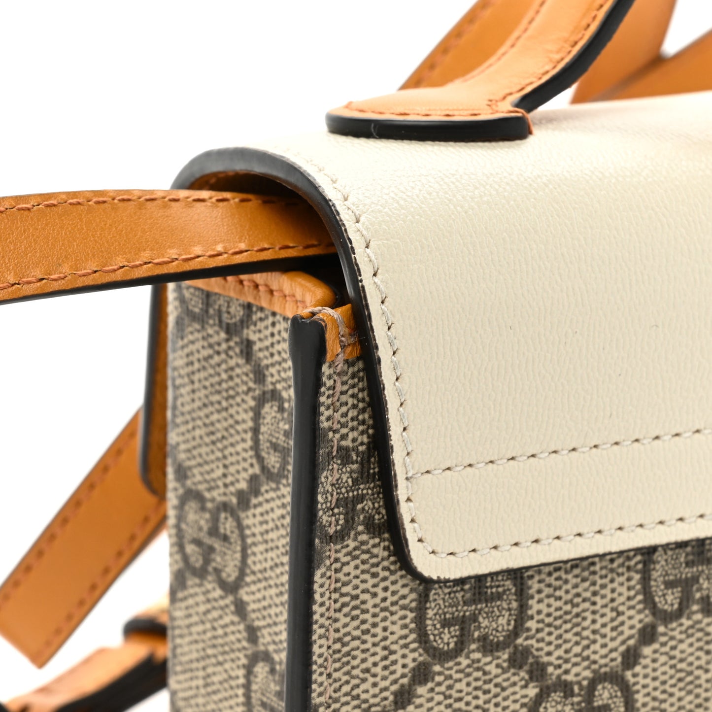 GG Supreme Monogram New Sakai Calfskin Mini Padlock Top Handle Shoulder Bag Beige Ebony Mystic White Sun Oil