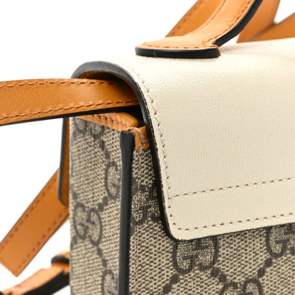Gucci GG Supreme Monogram New Sakai Calfskin Mini Padlock Top Handle Shoulder Bag Beige Ebony Mystic White Sun Oil 17 of 18