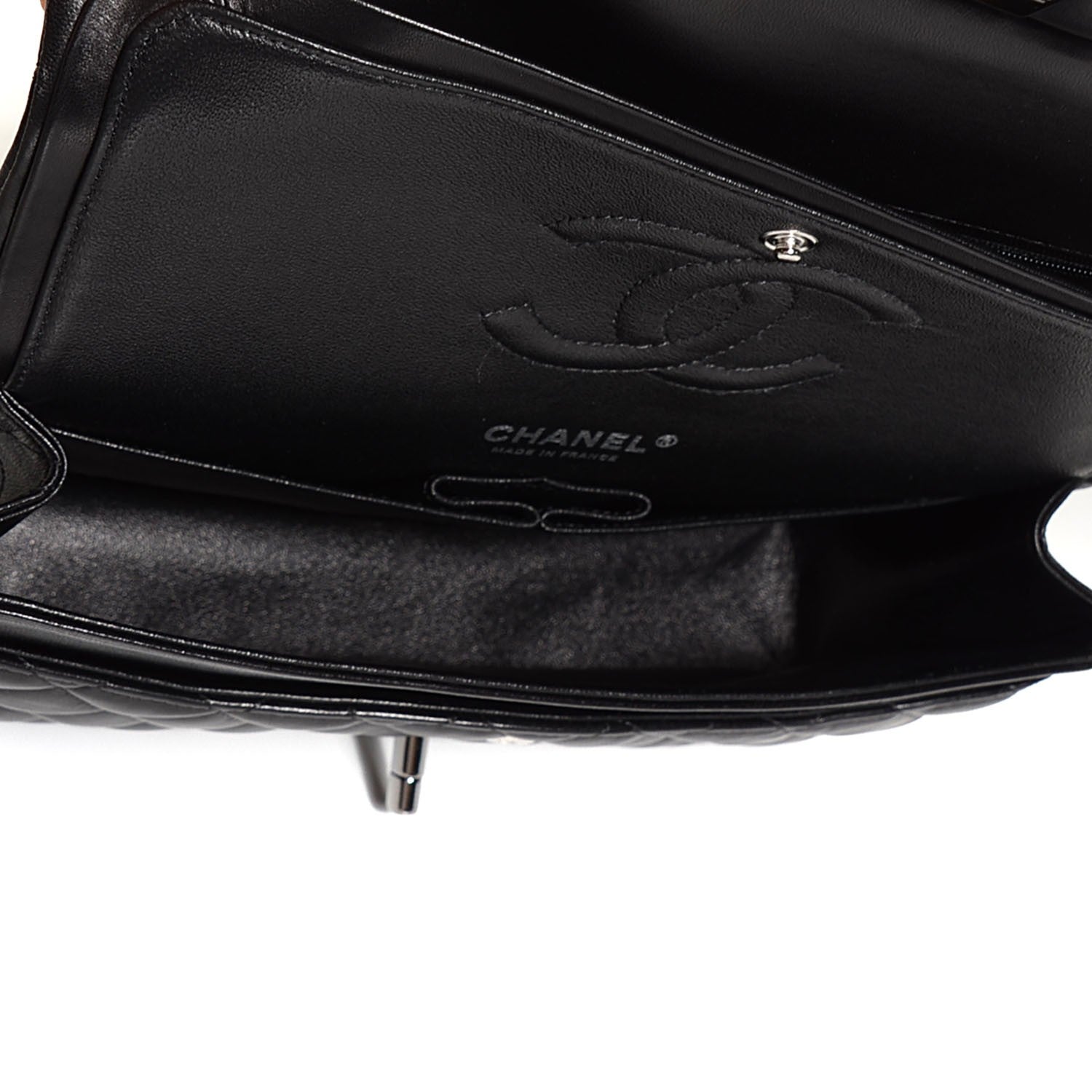 Chanel Lambskin Quilted Medium Double Flap Black 4 of 7