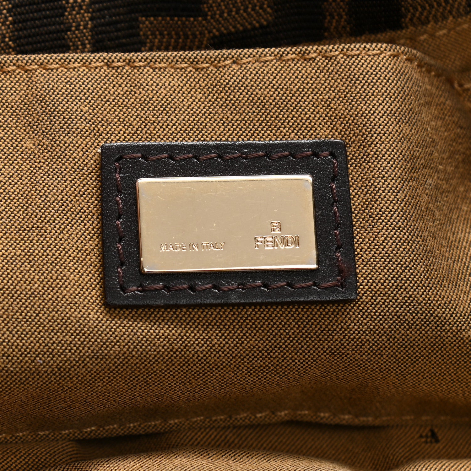 Fendi Zucca Small Chef Shoulder Bag Tobacco 6 of 10