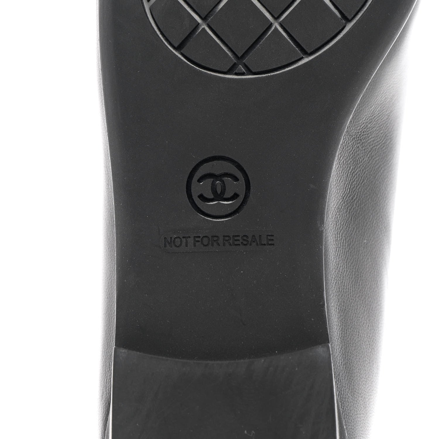 Chanel Calfskin CC Cap Toe Uniform Ballerina Flats 36 Black 8 of 10