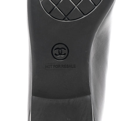 Chanel Calfskin CC Cap Toe Uniform Ballerina Flats 36 Black 8 of 10