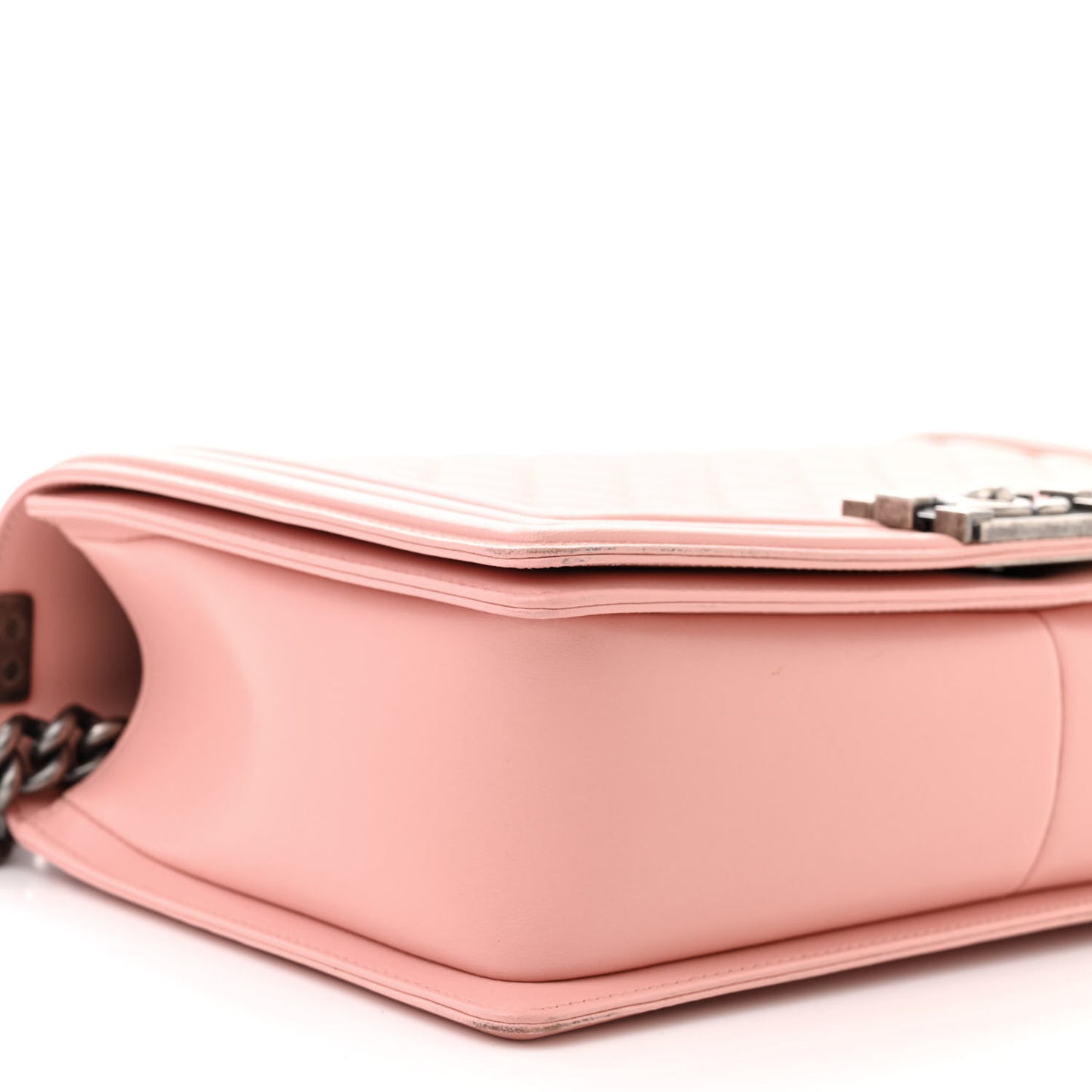 Lambskin Quilted New Medium Boy Flap Light Pink
