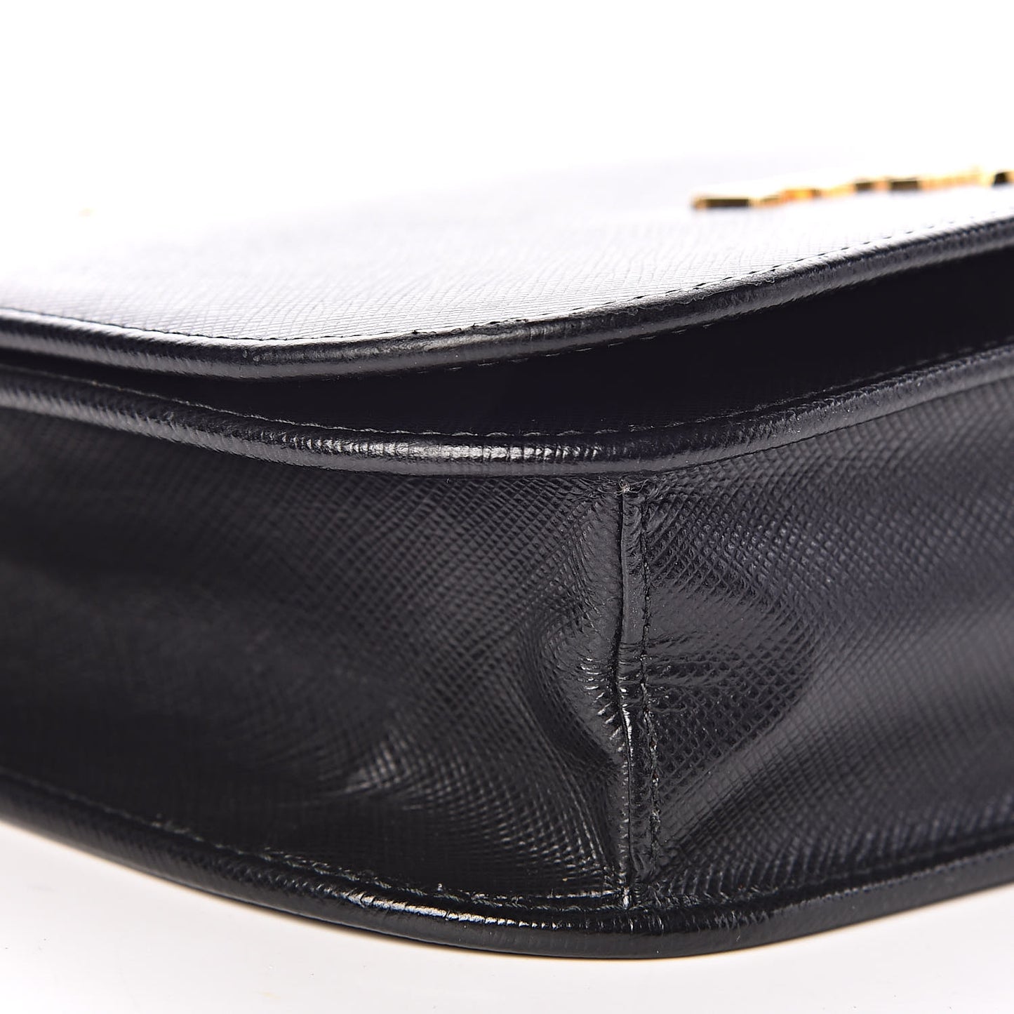 Saffiano Lux Crossbody Bag Black