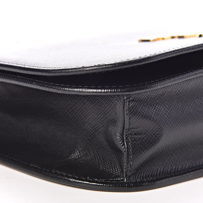 Prada Saffiano Lux Crossbody Bag Black 8 of 9