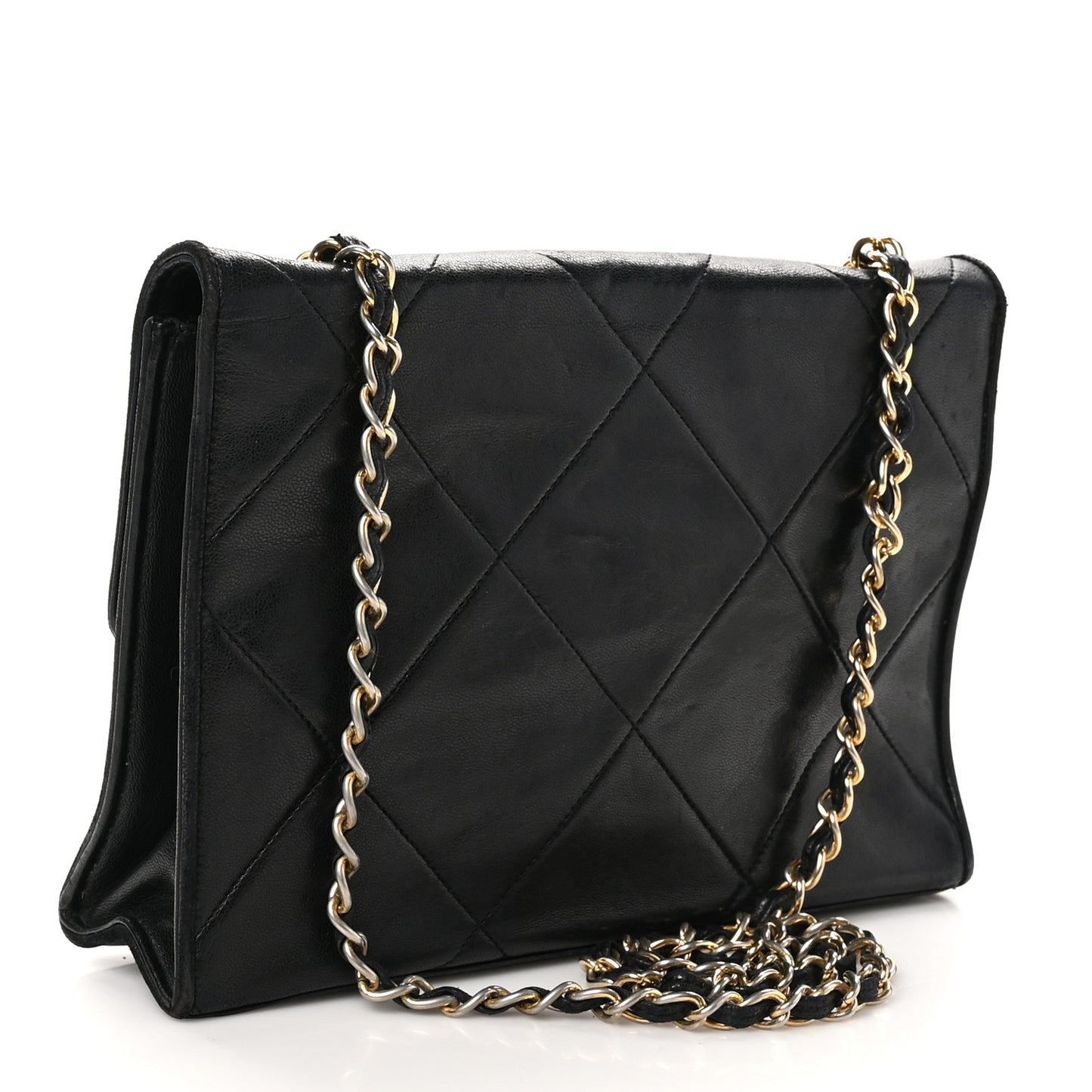 Lambskin Diamond CC Flap Black