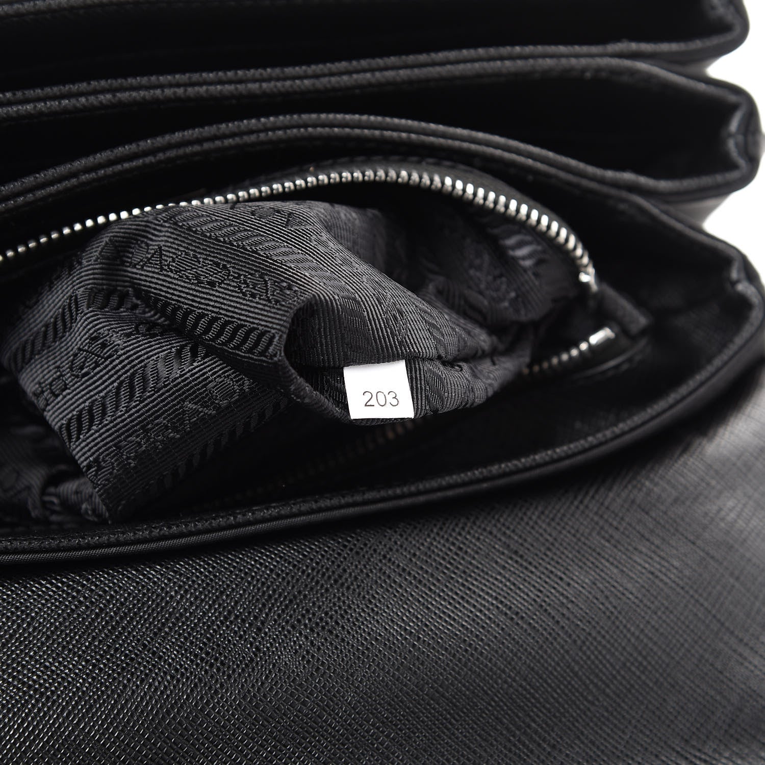 Prada Saffiano Pattina Chain Shoulder Bag Black 7 of 10