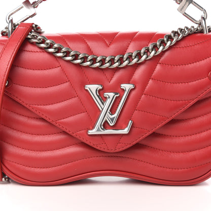 Louis Vuitton Calfskin New Wave Chain MM Ecarlate 10 of 10