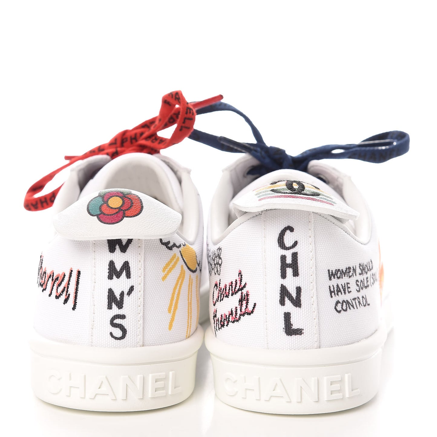 x Pharrell Williams Calfskin Womens Sneakers 40 White