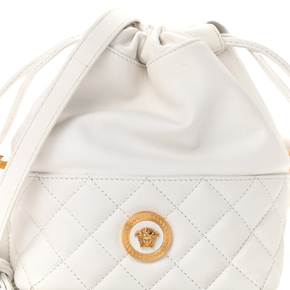 Versace Nappa Quilted Medusa Bucket Bag White 7 of 9
