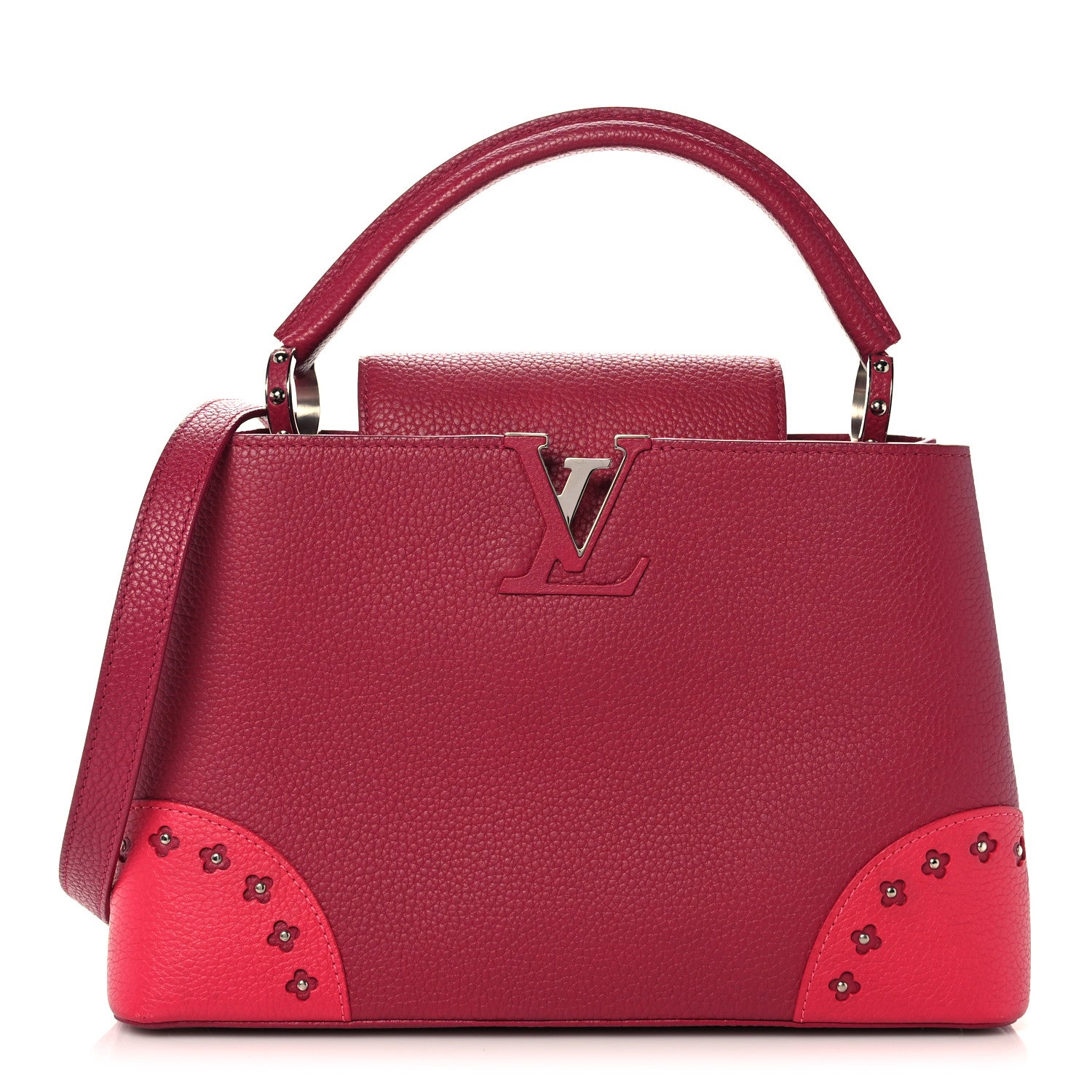 Louis Vuitton Taurillon Flowers Capucines BB Fuchsia 1 of 9