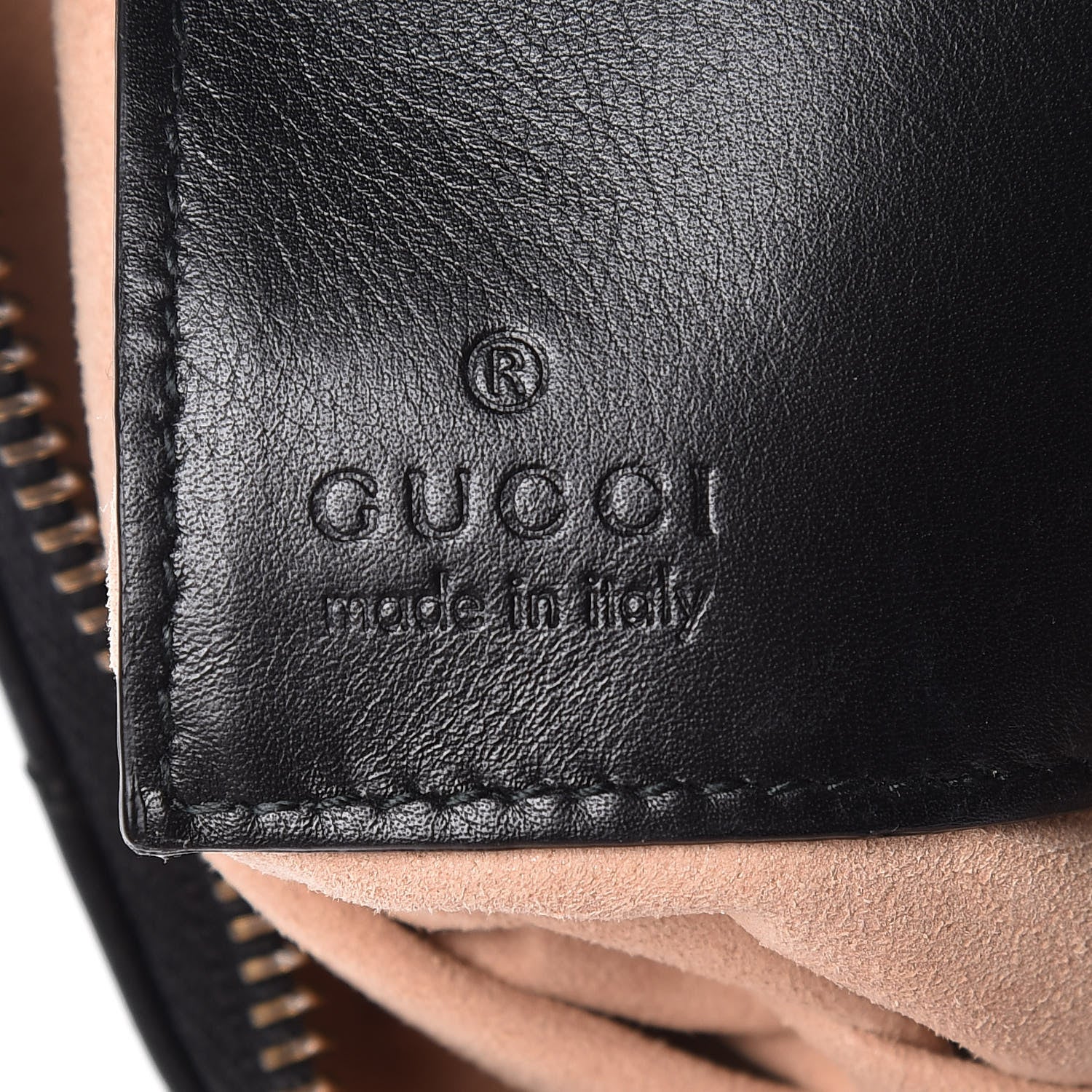 Gucci Calfskin Matelasse Mini GG Marmont Chain Bag Black 6 of 9