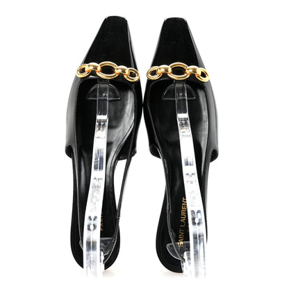 Saint Laurent Vernice Grupy Silvana 05 Slingback Flats 41 Black 2 of 10