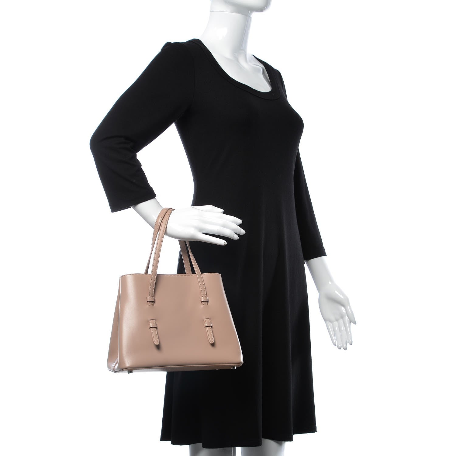 Alaia Calfskin Studded Mina 25 Bag Sable 3 of 8