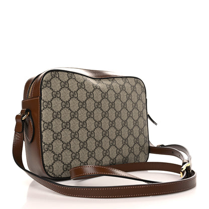 Gucci GG Supreme Monogram Small Horsebit 1955 Shoulder Bag Beige Brown Sugar 3 of 9