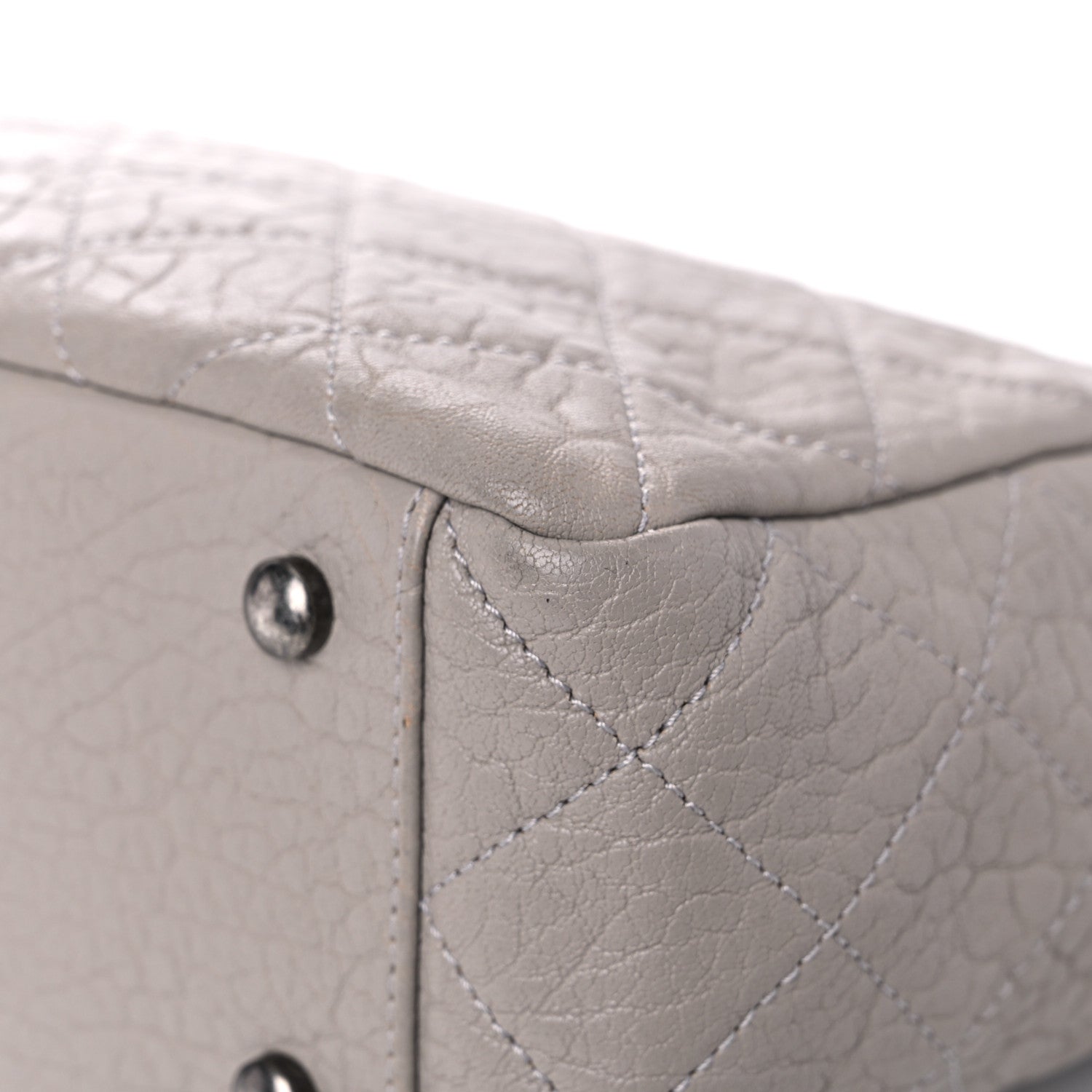 Chanel Washed Lambskin Quilted CC Travel Flap Grey 11 of 13