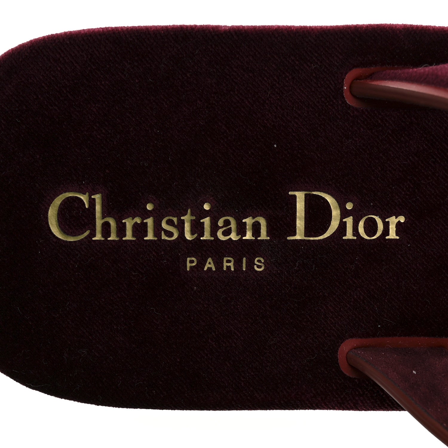 Christian Dior Velvet Diorsea Thong Sandals 39 Scarlet 8 of 10