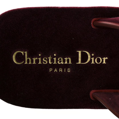 Christian Dior Velvet Diorsea Thong Sandals 39 Scarlet 8 of 10