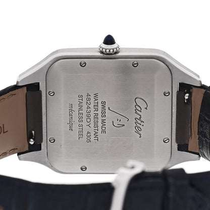Cartier Stainless Steel Alligator 33.9mm Santos Dumont Manual Winding Watch 4 of 6