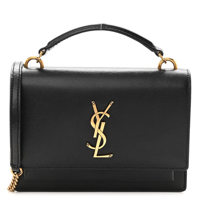Saint Laurent Calfskin Monogram Sunset Chain Wallet Black 1 of 9