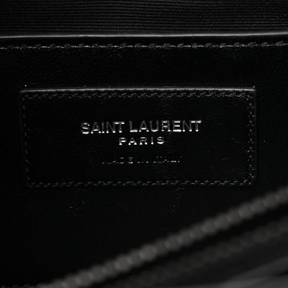 Saint Laurent Sheepskin Matelasse Chevron Monogram Monochrome Large College Satchel Black 5 of 14