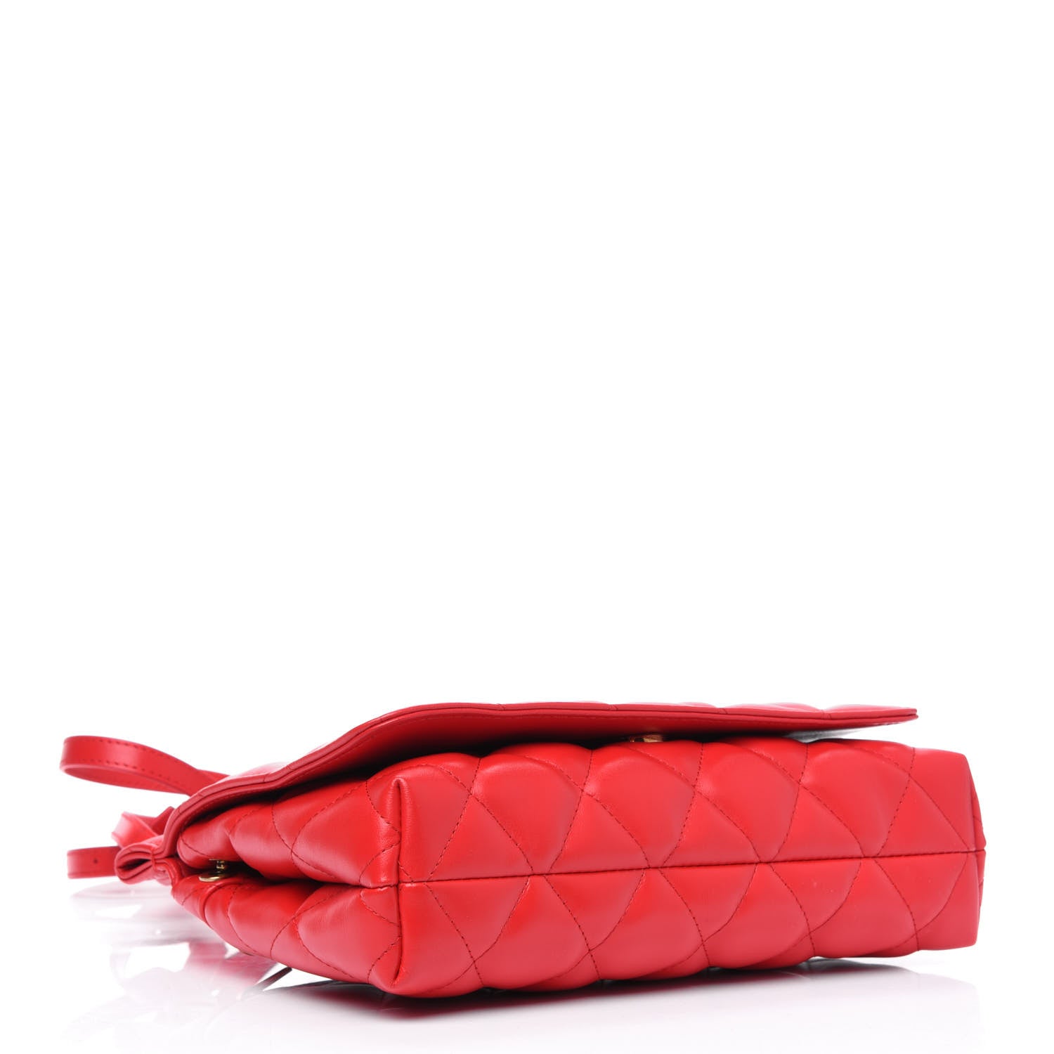 Balenciaga Nappa Calfskin Quilted Medium Touch B Shoulder Bag Bright Red 4 of 4