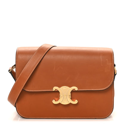 Celine Natural Calfskin Medium Triomphe Tan 1 of 9