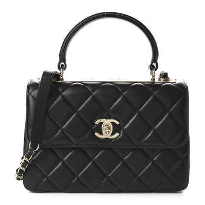 Chanel Lambskin Quilted Small Trendy CC Dual Handle Flap Bag Black 1 of 12