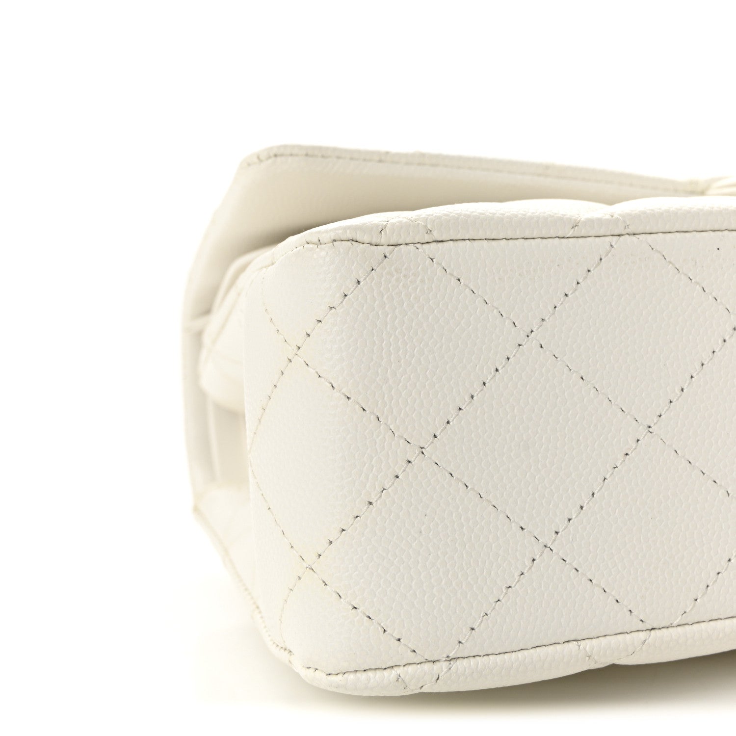 Chanel Caviar Quilted Medium Double Flap White 9 of 11