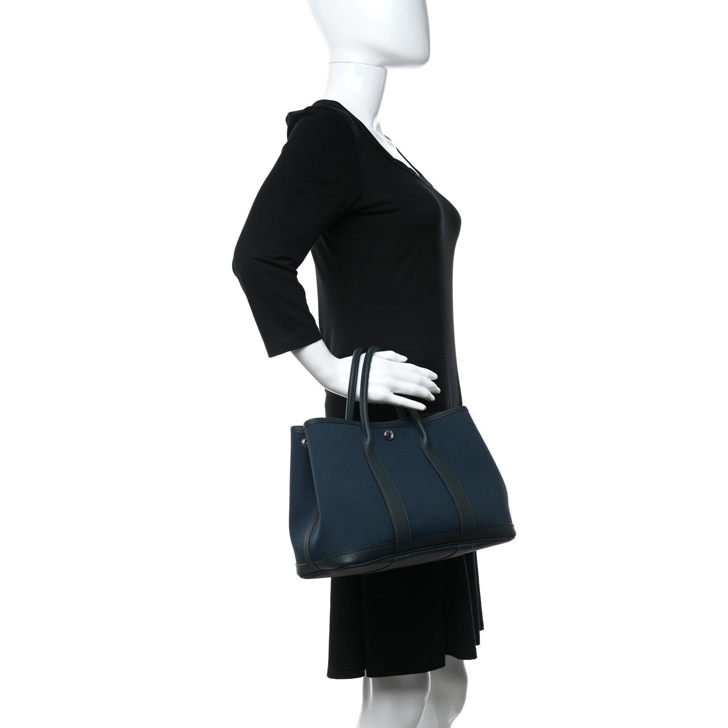 Hermes Toile Negonda Garden Party 30 TPM Bleu Ocean Vert Cypress 2 of 11