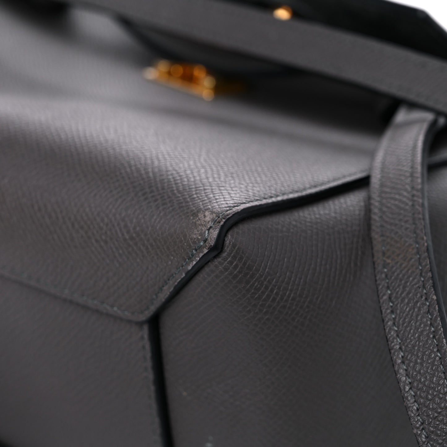 Baby Grained Calfskin Micro Belt Bag Grey