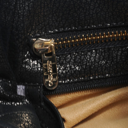 Jimmy Choo Metallic Leather Perforated Bardia Hobo Black 9 of 10