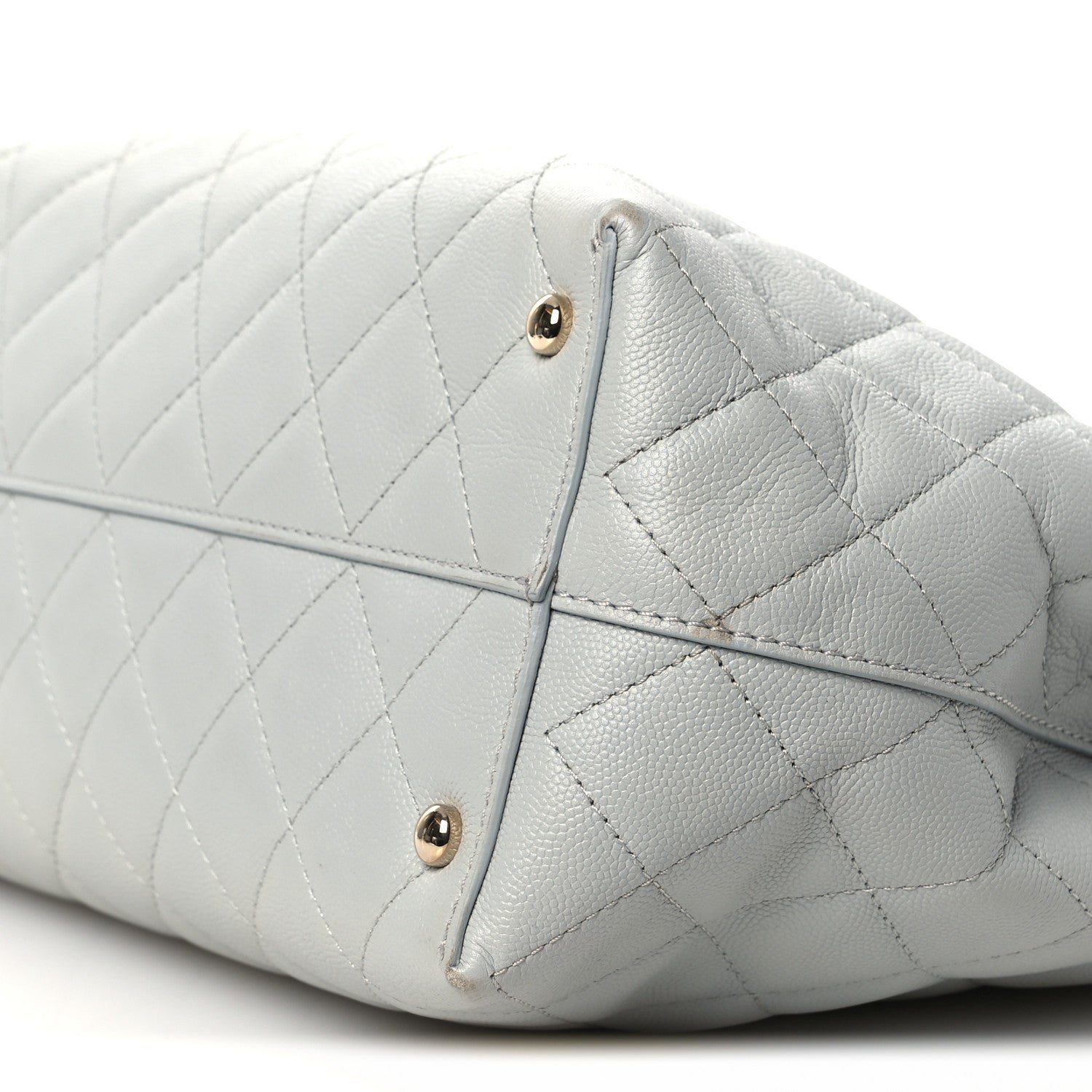 Chanel Caviar Quilted Shopping Tote Light Green 10 of 14