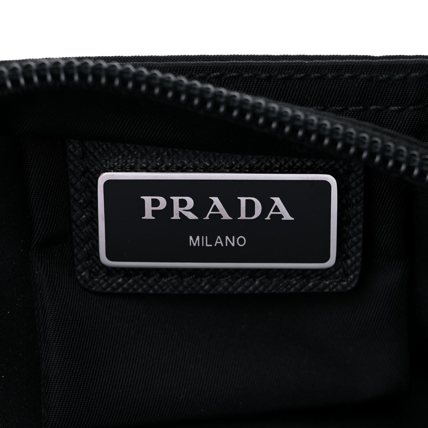 Prada Tessuto Nylon Saffiano Flat Messenger Bag Black 6 of 8