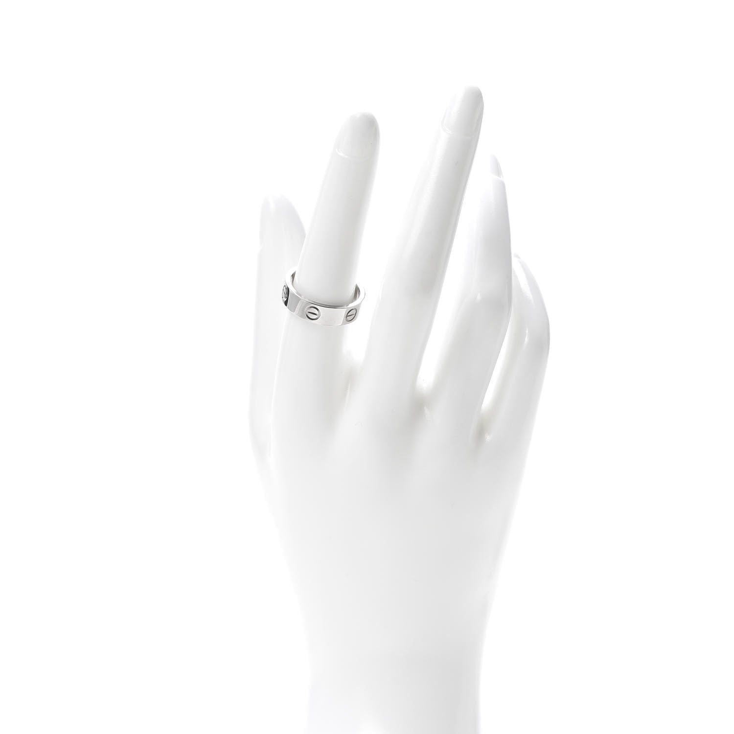 Cartier 18K White Gold 5.5mm LOVE Ring 56 7.5 2 of 4