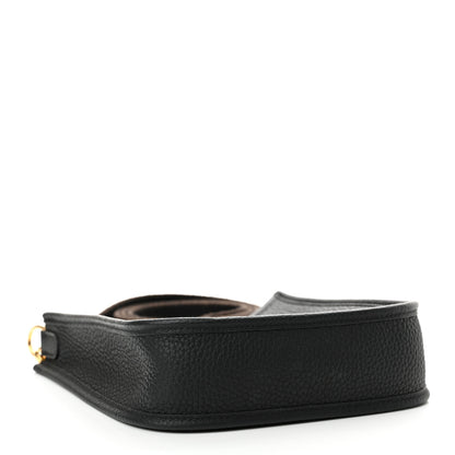 Hermes Taurillon Clemence Amazone Evelyne TPM Black Chocolate 4 of 14