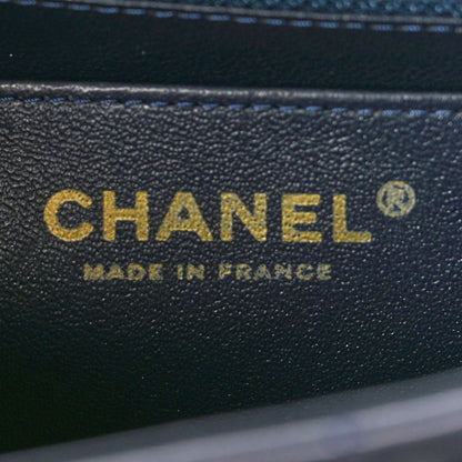 Chanel Lambskin Quilted Mini Rectangular Flap Navy 6 of 10