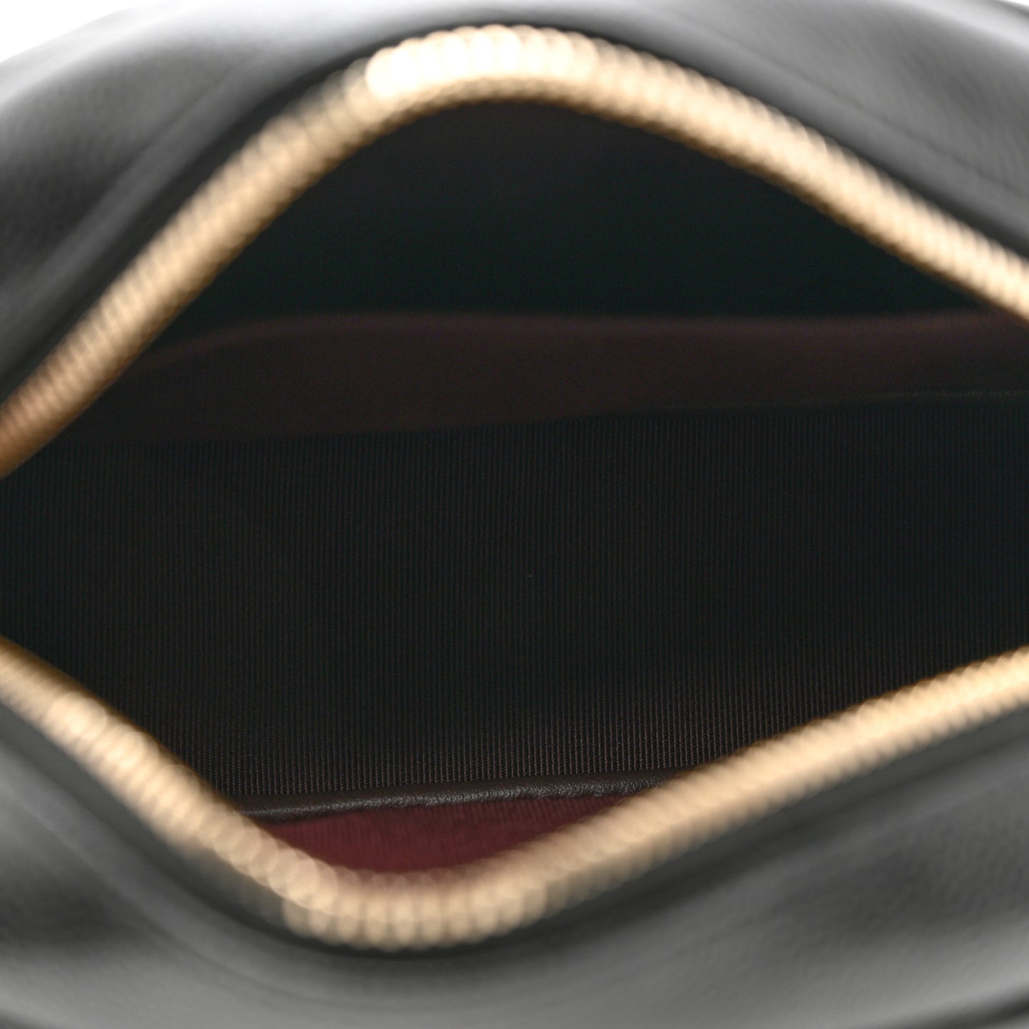 Caviar Quilted Double Zip Pouch Black