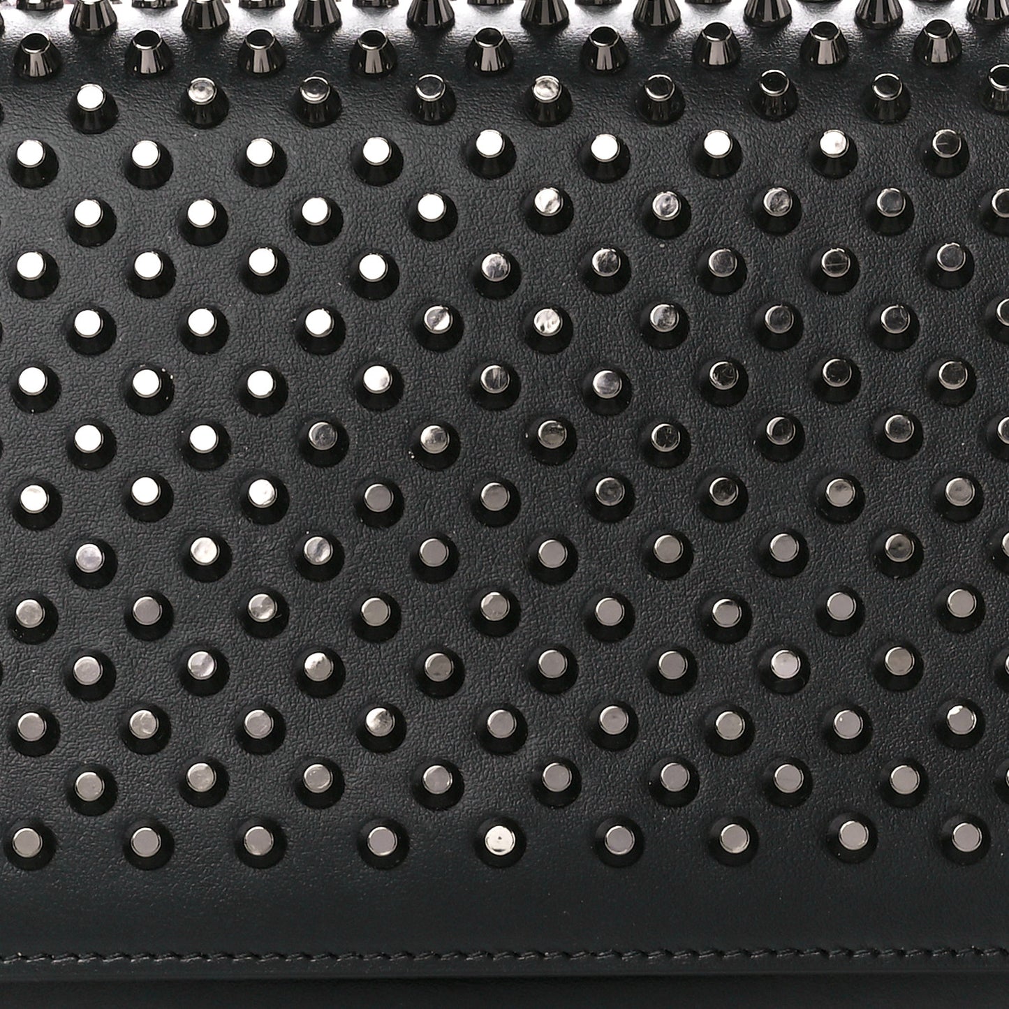 Calfskin Patent Spikes Paloma Clutch Black