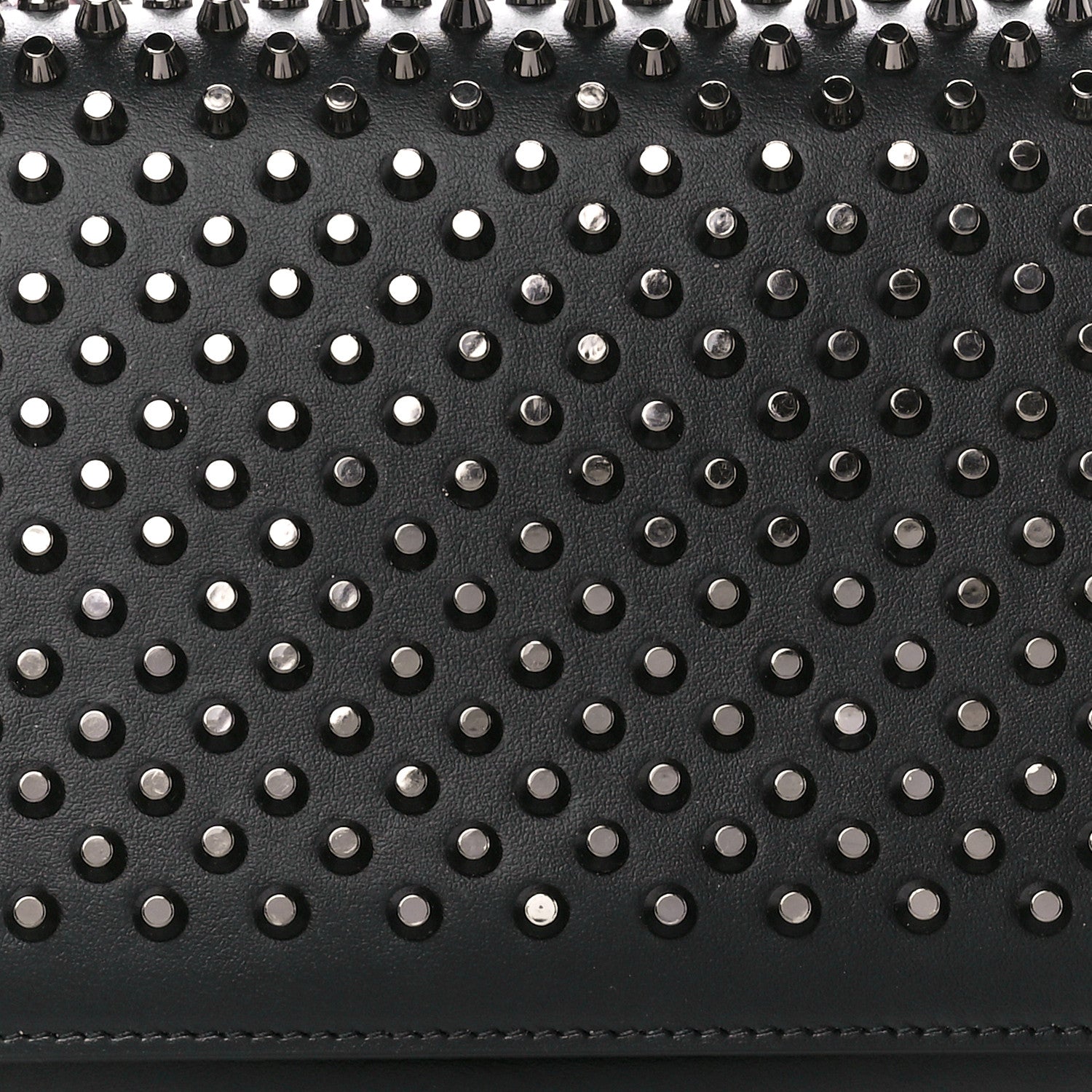 Christian Louboutin Calfskin Patent Spikes Paloma Clutch Black 8 of 11