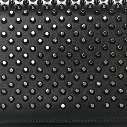 Christian Louboutin Calfskin Patent Spikes Paloma Clutch Black 8 of 11