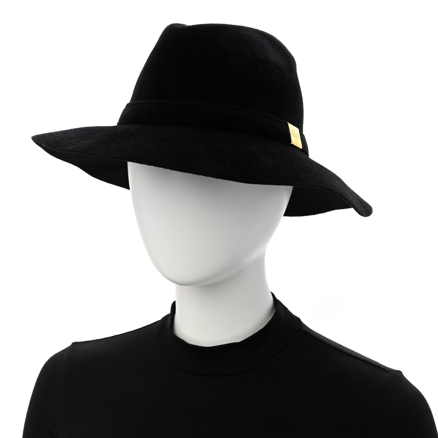 Rabbit Fur Felt Hat L Black