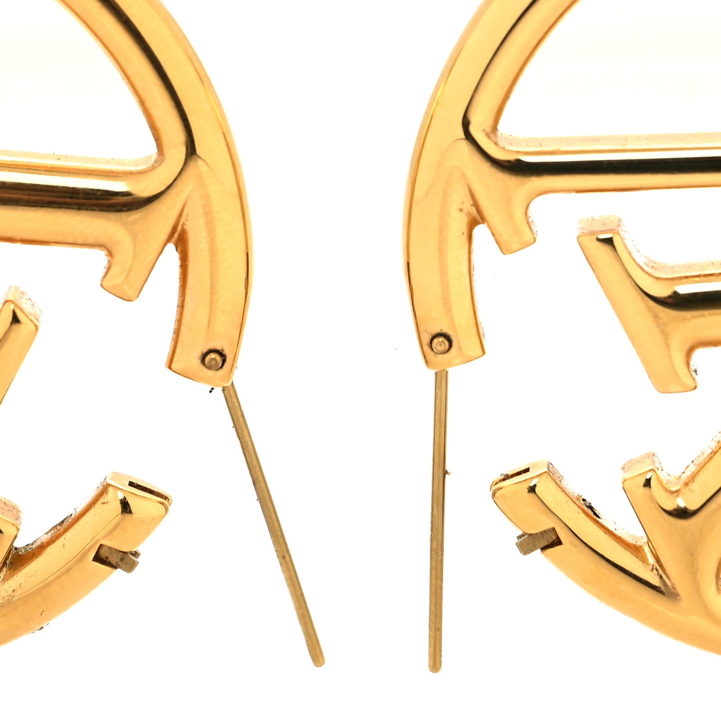 Metal Louise Hoop Earrings Gold