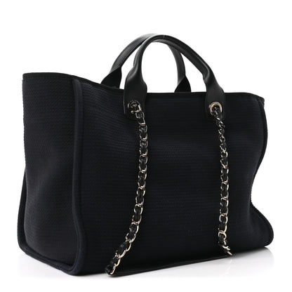 Chanel Mixed Fibers Medium Deauville Tote Black 4 of 11