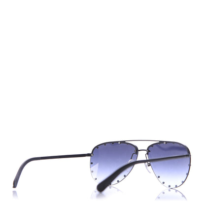 Louis Vuitton Monogram The Party Aviator Sunglasses Z0971U Black 4 of 10
