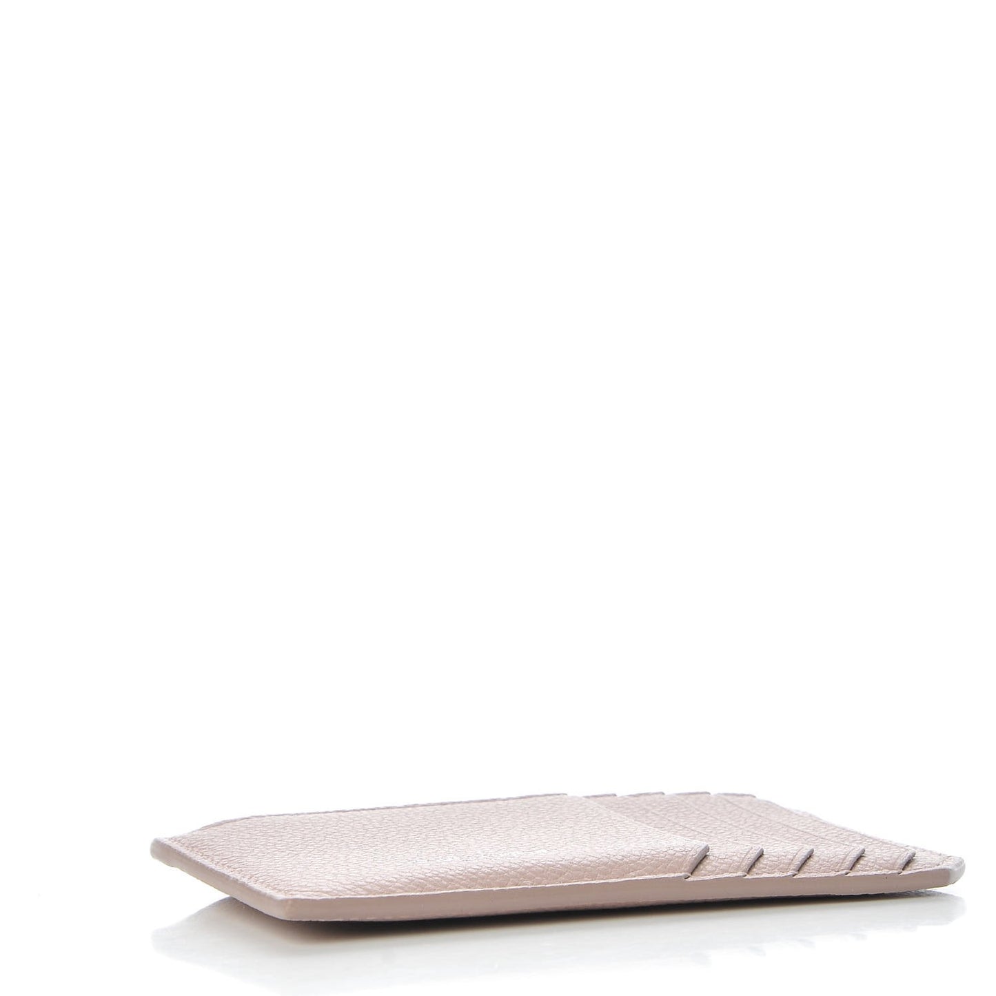 Grained Calfskin 5 Fragments Zip Pouch Card Holder Rose Antic